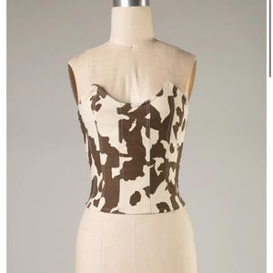 BNWT Cow Print Corset